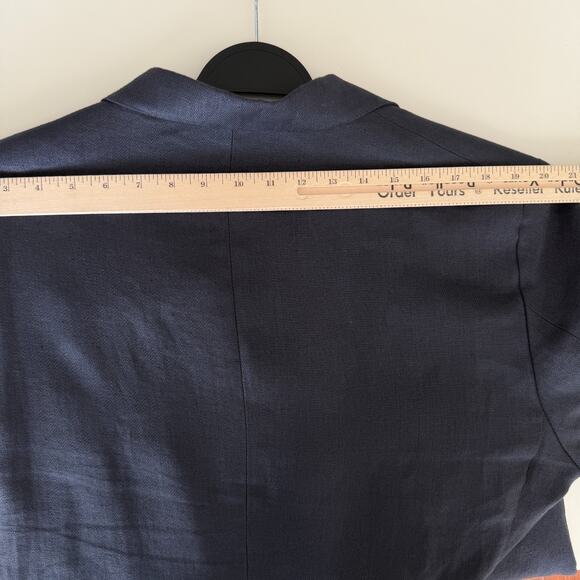 Polo Ralph Lauren Blazer Mens 44L Navy Linen Sport Coat Unstructured Italy Made - Picture 12 of 12